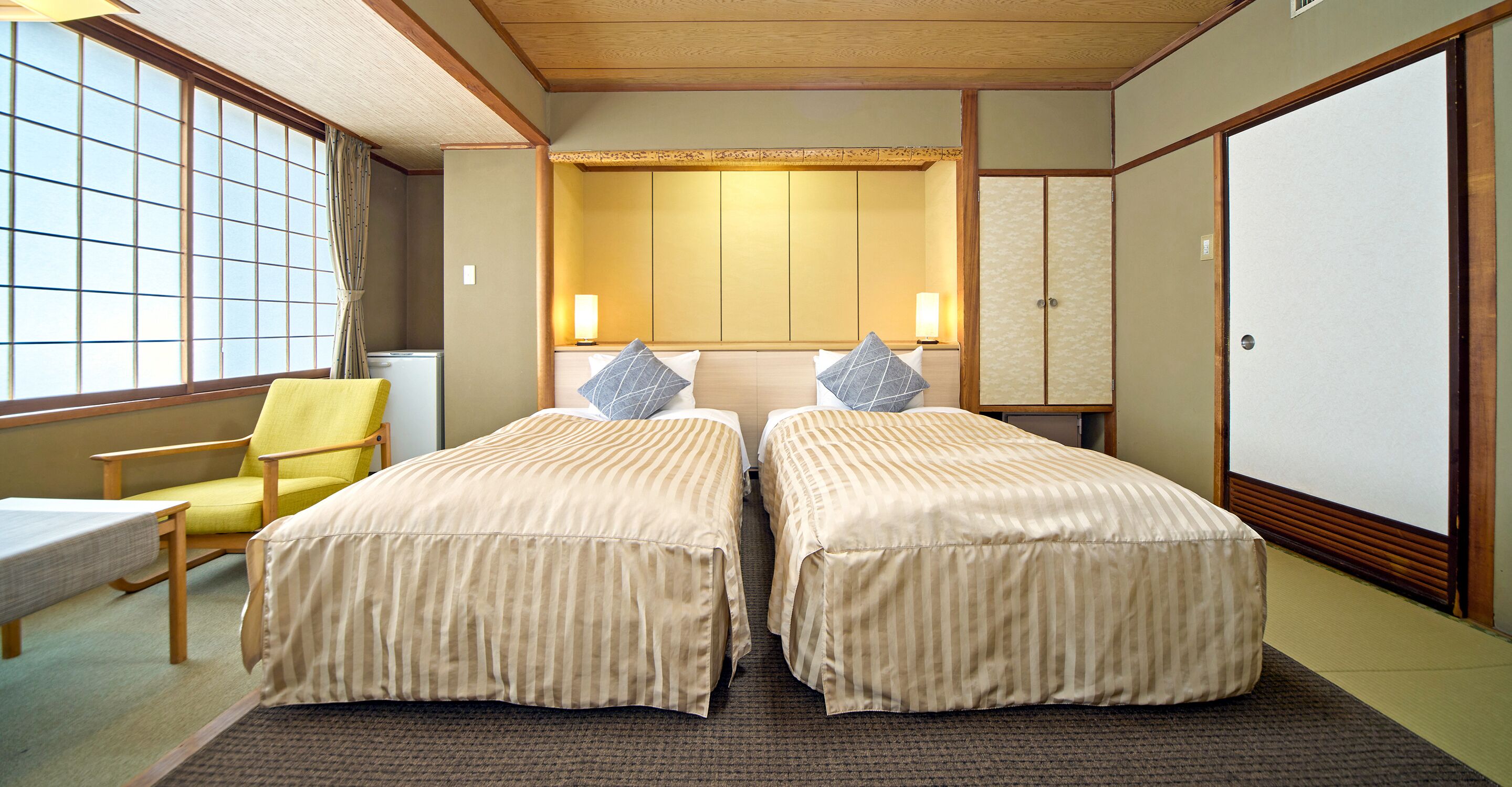 Japanese Style Twin Room, Non Smoking (8 Tatami-mats) | Premium bedding, in-room safe, bed sheets