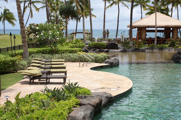 Outdoor pool, a heated pool