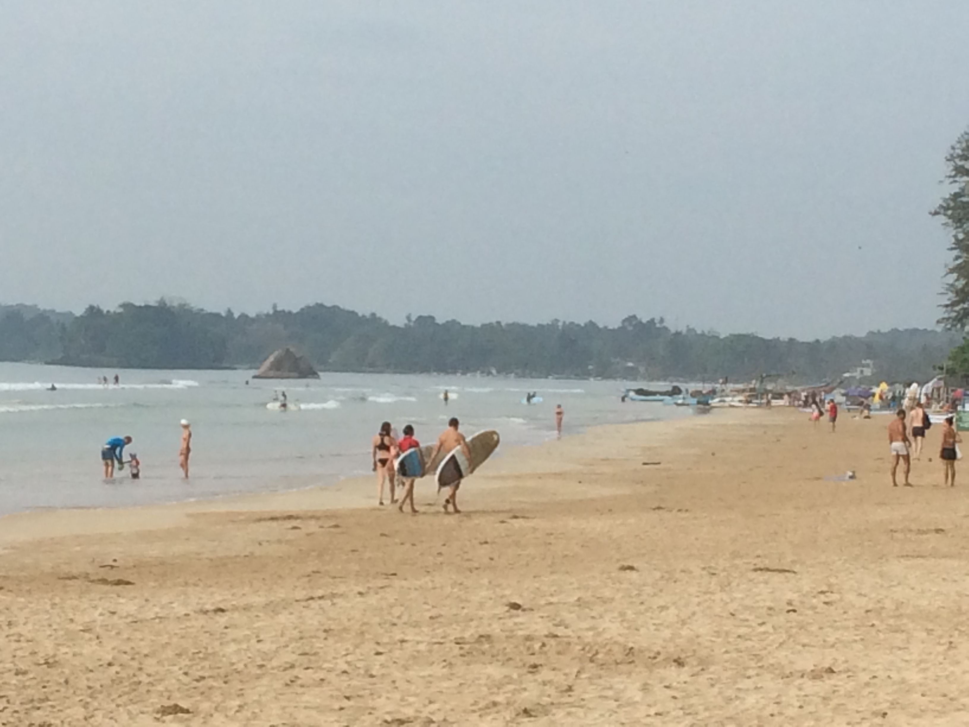 En la playa 