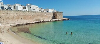 Typical house with terrazzo overhanging seen sea