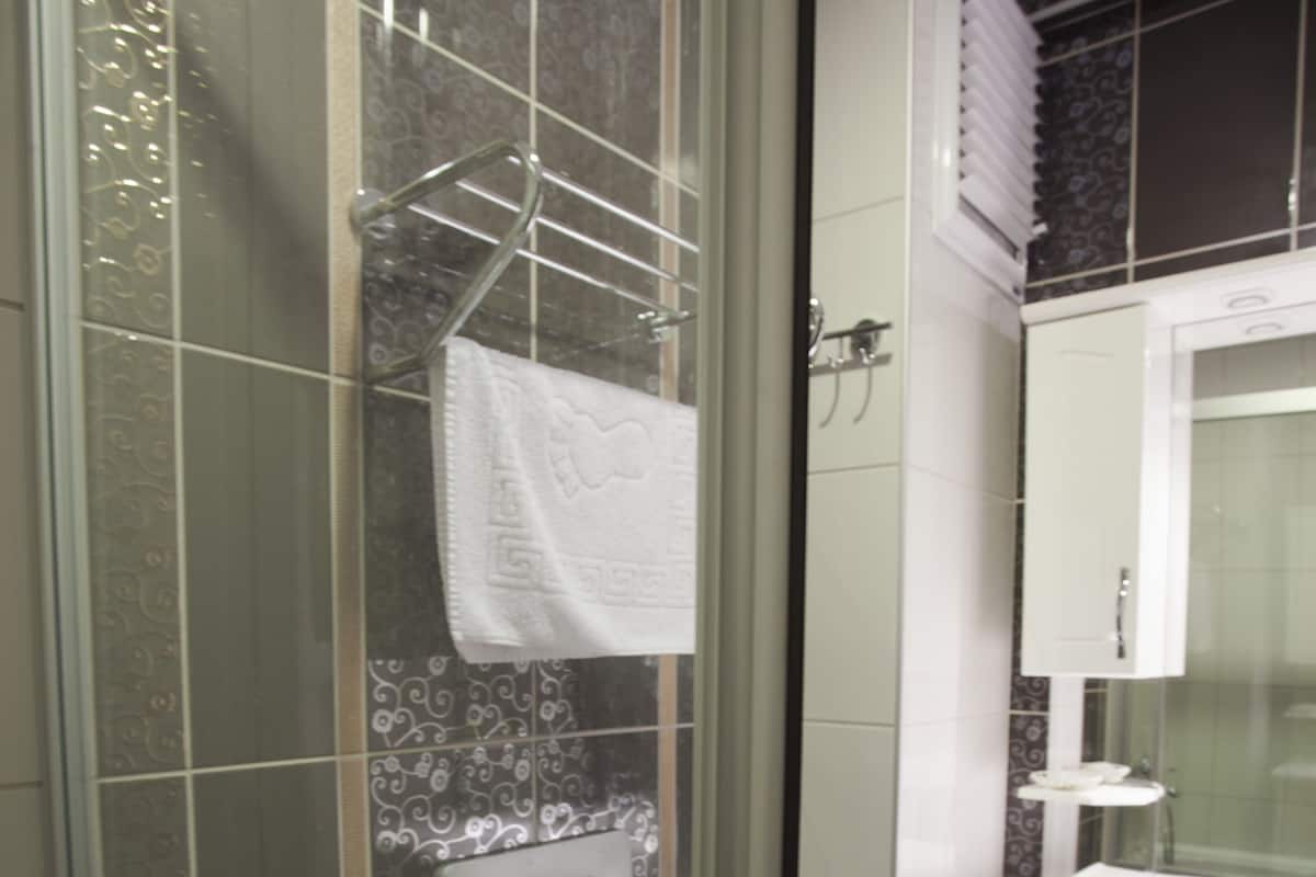 standard room | bathroom | free toiletries, hair dryer, towels