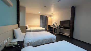 Down duvets, desk, blackout curtains, free WiFi