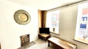 TV, fireplace, DVD player, video library