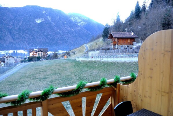 Vue sur la campagne depuis l’hébergement