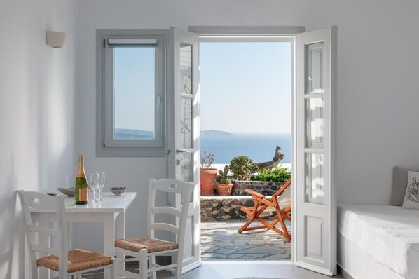 Superior Room | View from room - Strogili Traditional Houses (Santorini)