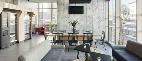 Sitteområde i lobbyen