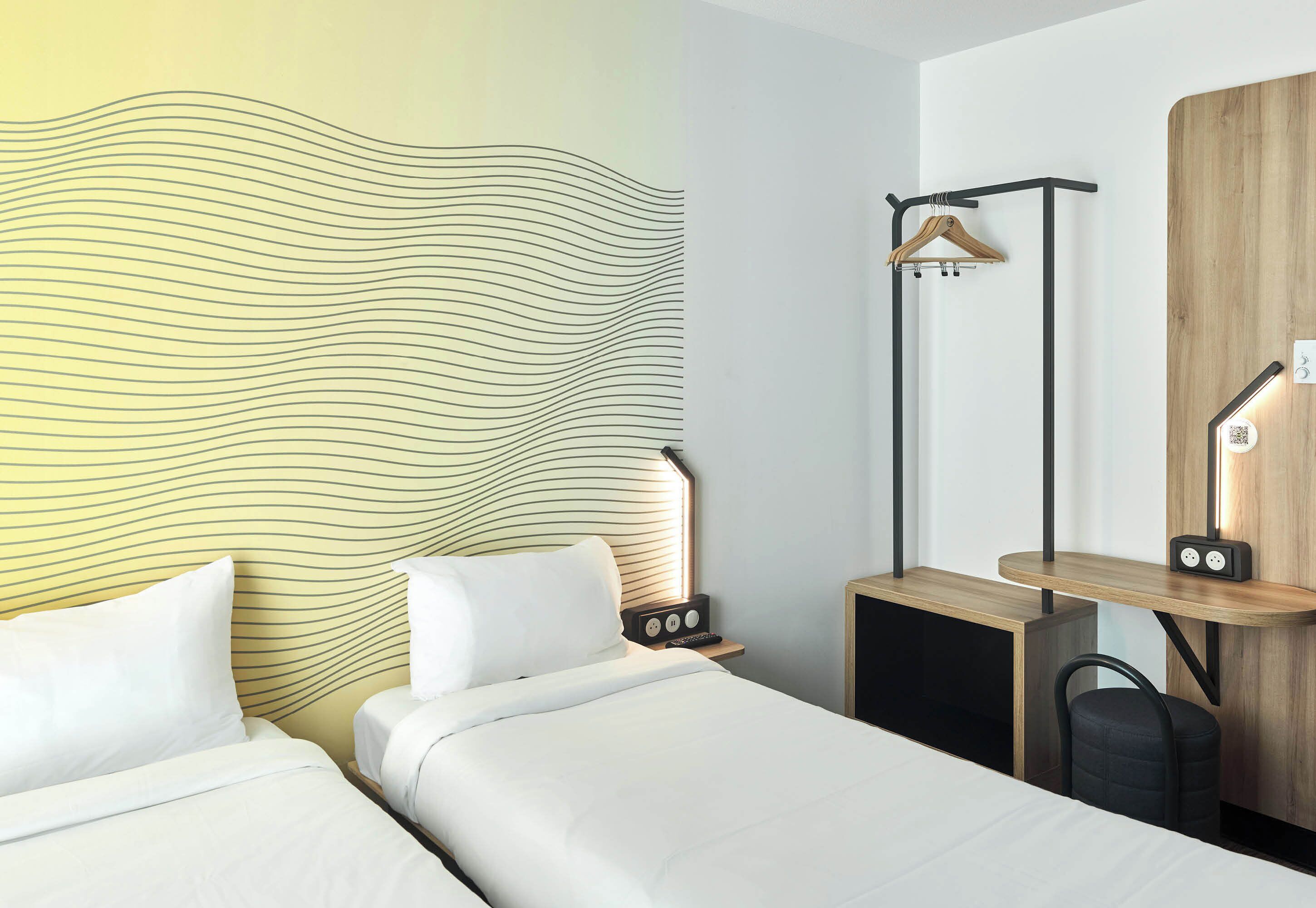 Ropa de cama de alta calidad, escritorio, sistema de insonorización