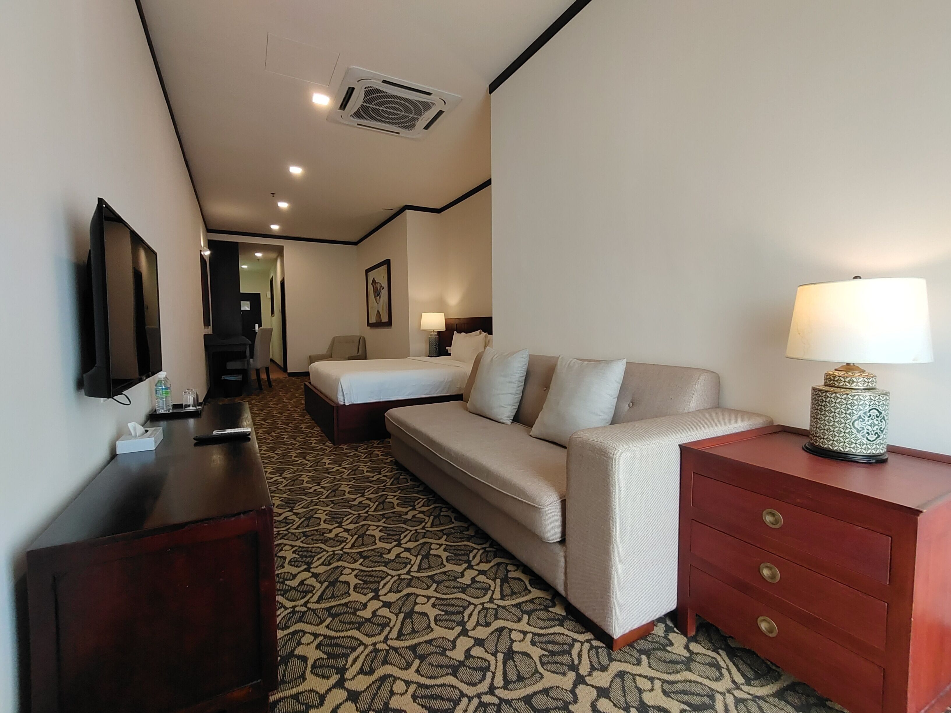 Riviera Deluxe King Suite | Premium bedding, down comforters, desk, laptop workspace