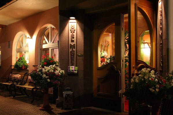 Front of property – evening/night
