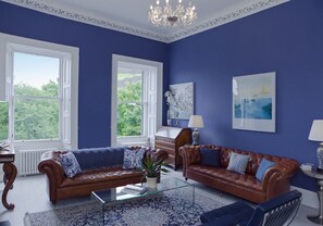 Apartment, 3 Bedrooms | Living area | Flat-screen TV, fireplace, DVD player