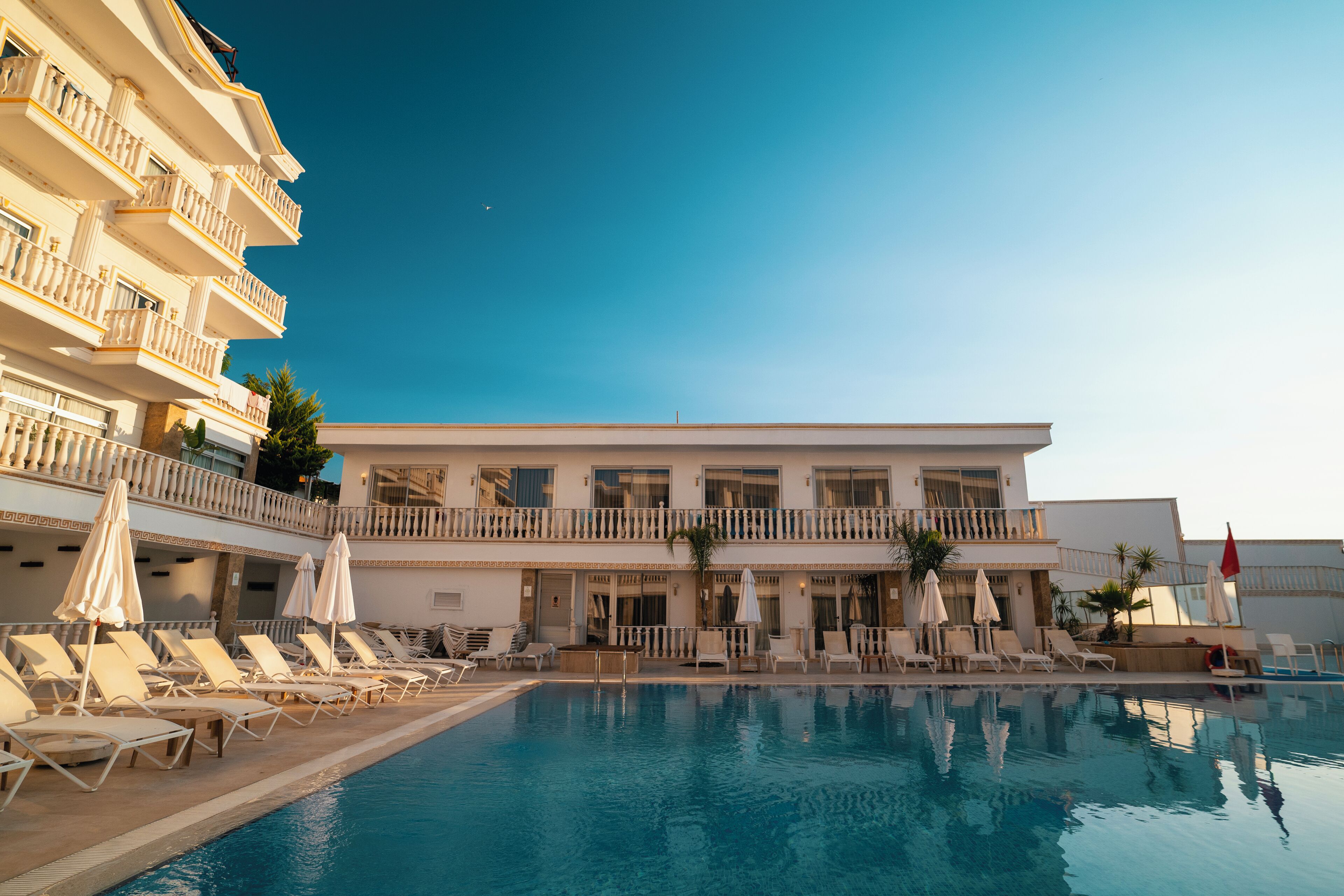 2 outdoor pools, open 8:00 AM to 6:30 PM, pool umbrellas, sun loungers