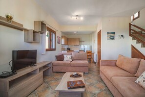 50-inch Smart TV with satellite channels, Netflix, streaming services - Sea View Villas (Sithonia)
