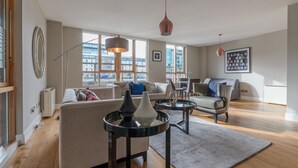 Apartment, 2 Bedrooms | Living room - Grand Canal Dock - hiphipstay (Dublin)