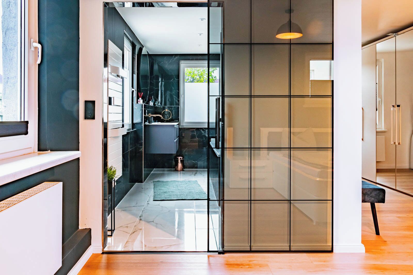 Design Condo | Bathroom | Rainfall showerhead, free toiletries, hair dryer, towels