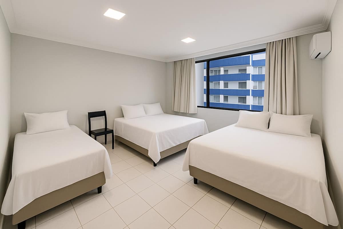 1 bedroom, blackout curtains, free WiFi, bed sheets