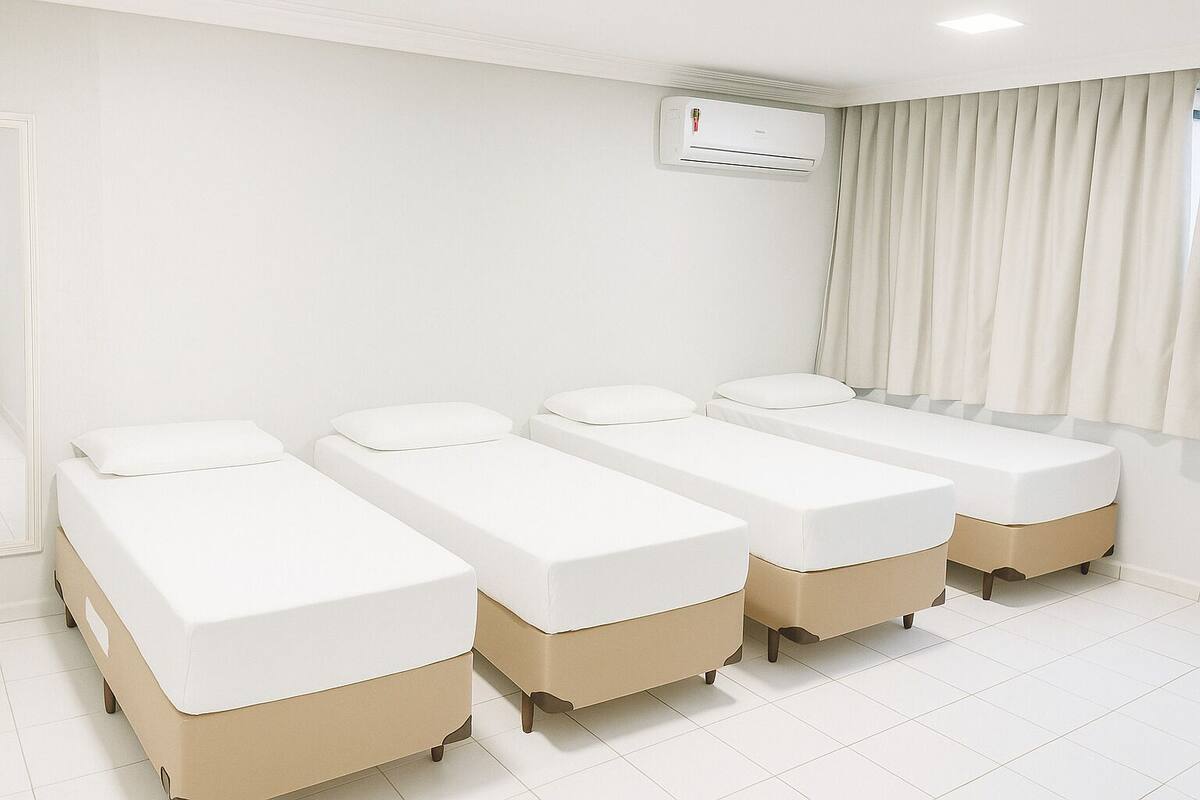 Suite Privativa para 4 Pessoas | 암막 커튼, 무료 WiFi, 침대 시트