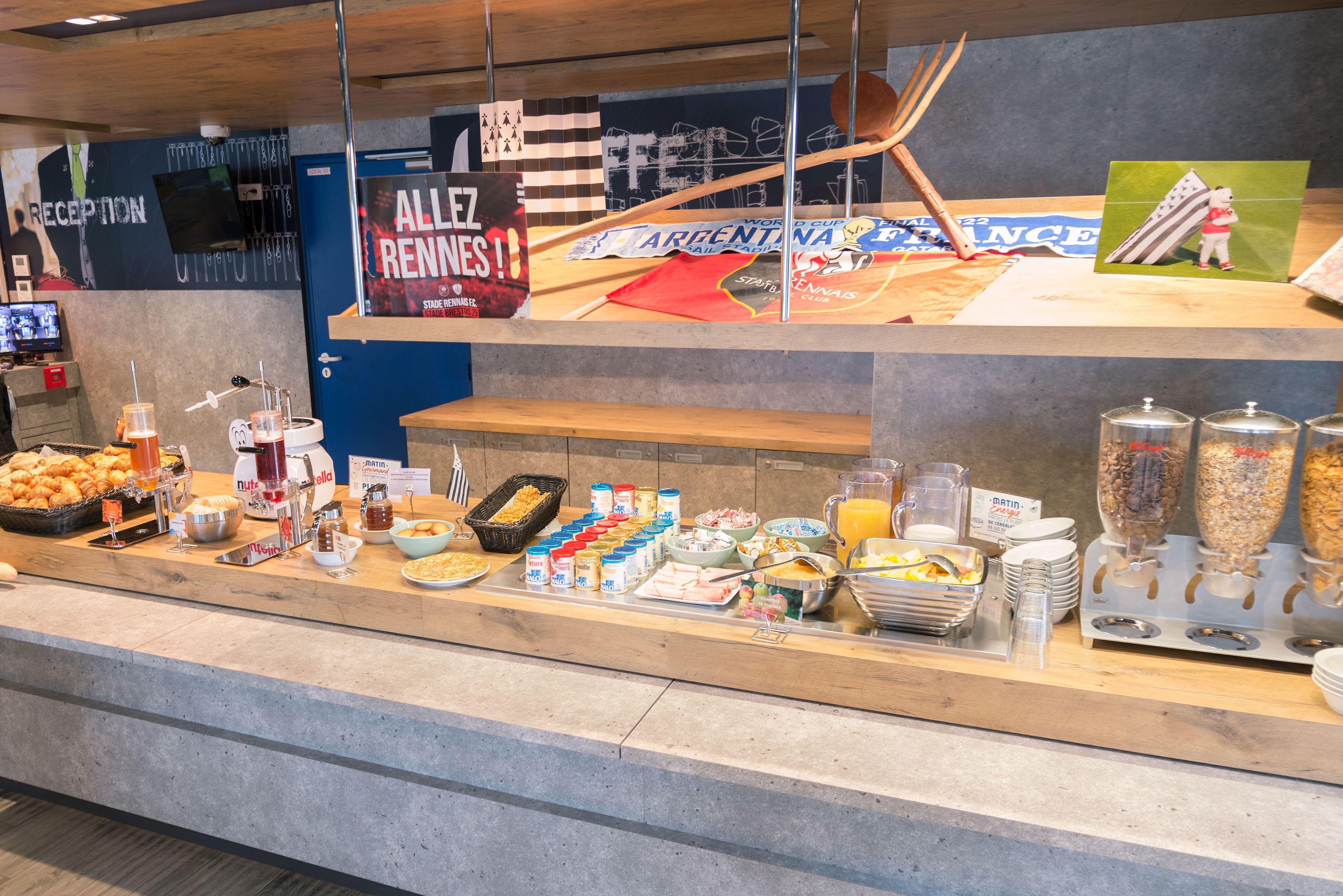 daily buffet breakfast (eur 8.90 per person)