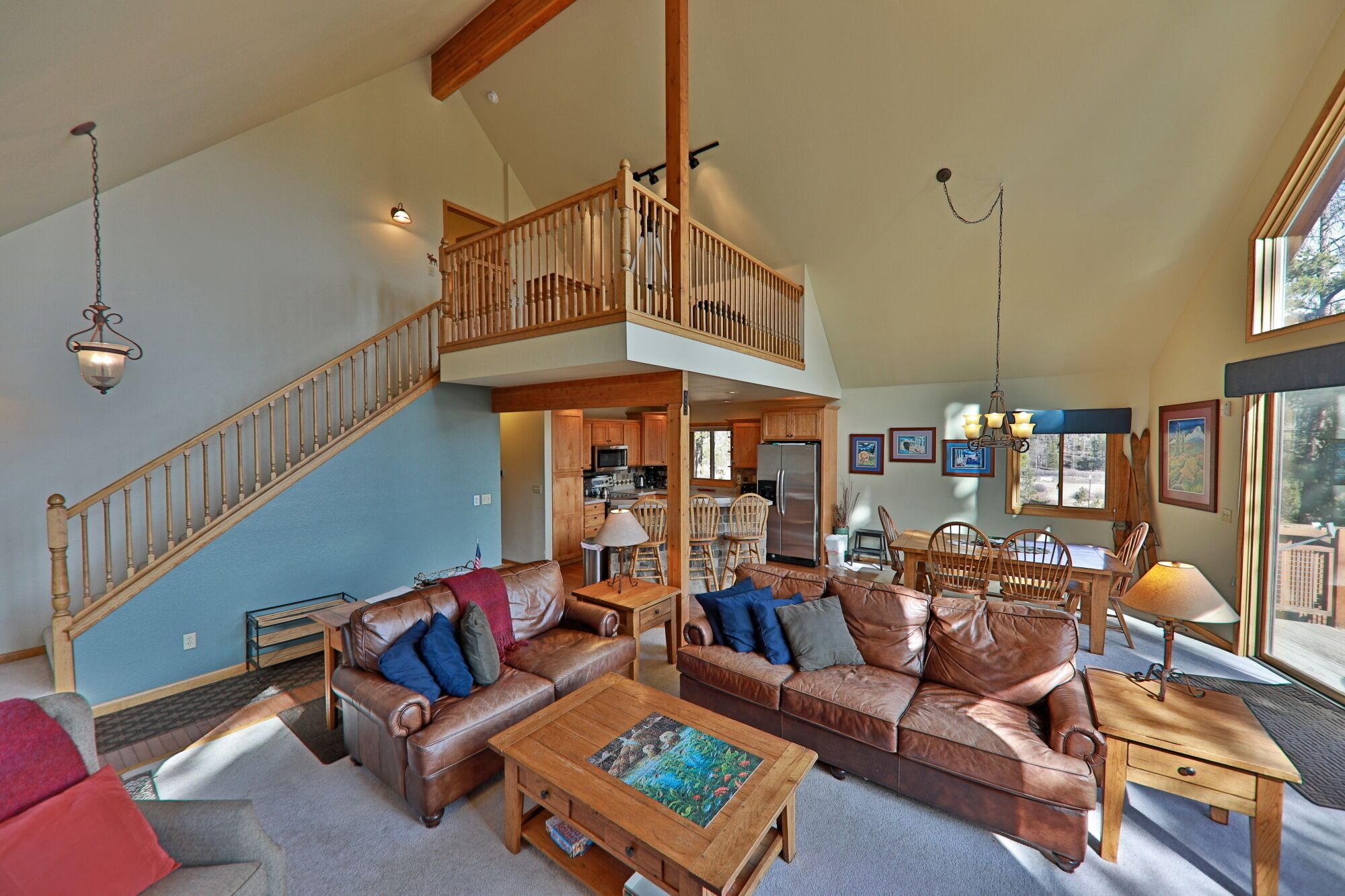 Smart TV, fireplace, DVD player, foosball