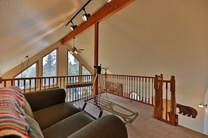 Smart TV, fireplace, DVD player, table football