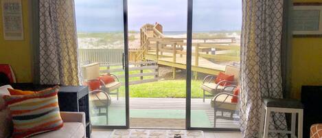 TV, fireplace, DVD player, stereo