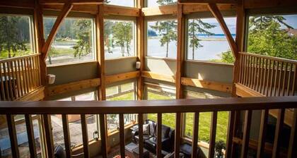 Luxury Lodge Style Custom Home on Private Oceanfront Lagoon Acreage.