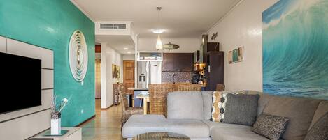 Una Smart TV, libros