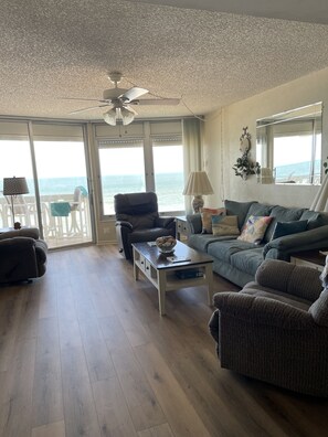 TV, DVD player, books, video library