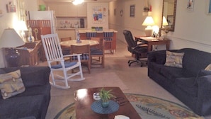 Room | Living area | TV, DVD player - Direct Ocean Front Condo (Murrells Inlet)