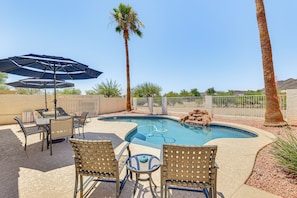 A heated pool