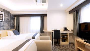 Pillow-top beds, in-room safe, desk, laptop workspace