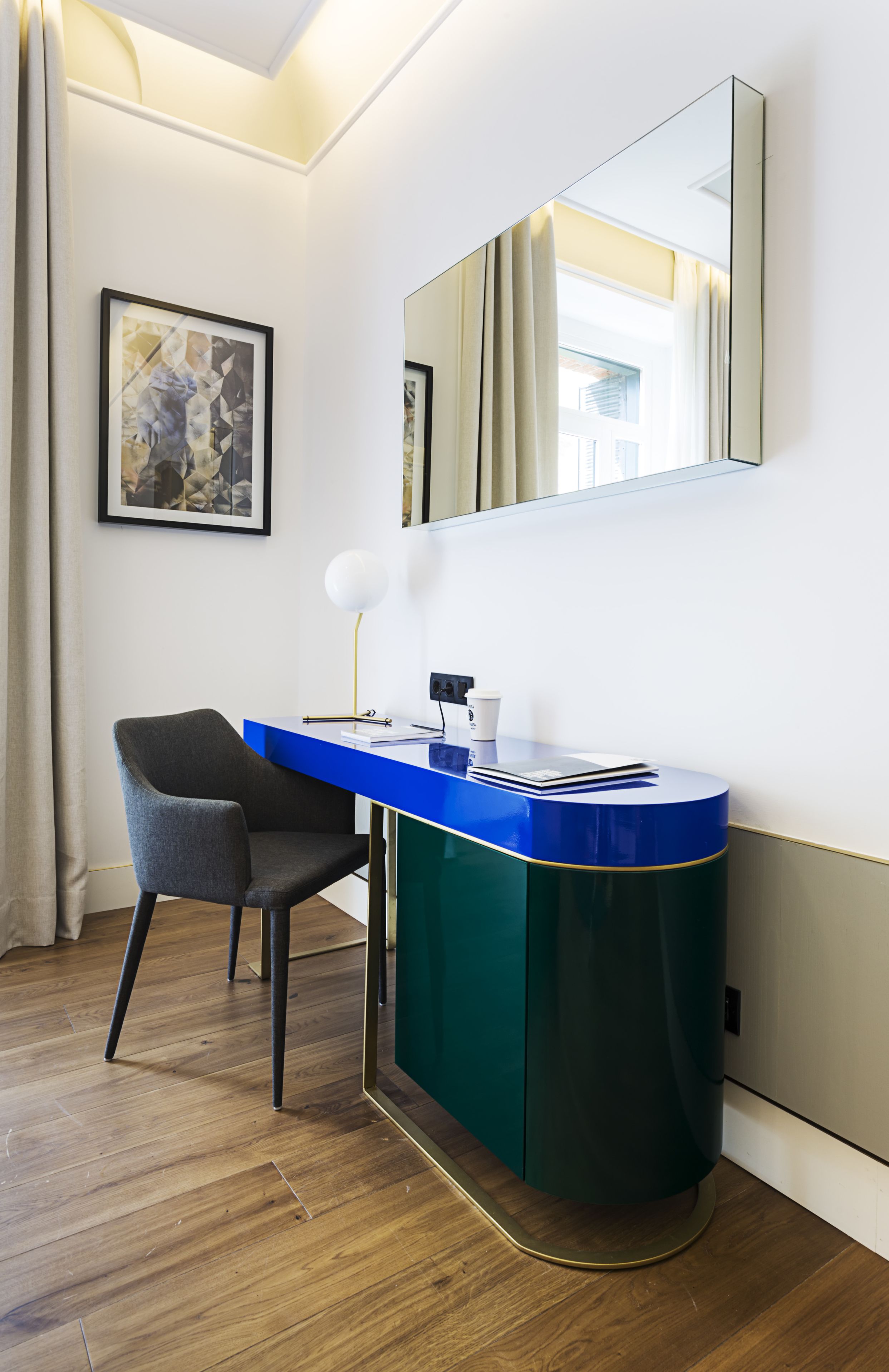 premium room | minibar, in-room safe, desk, blackout curtains