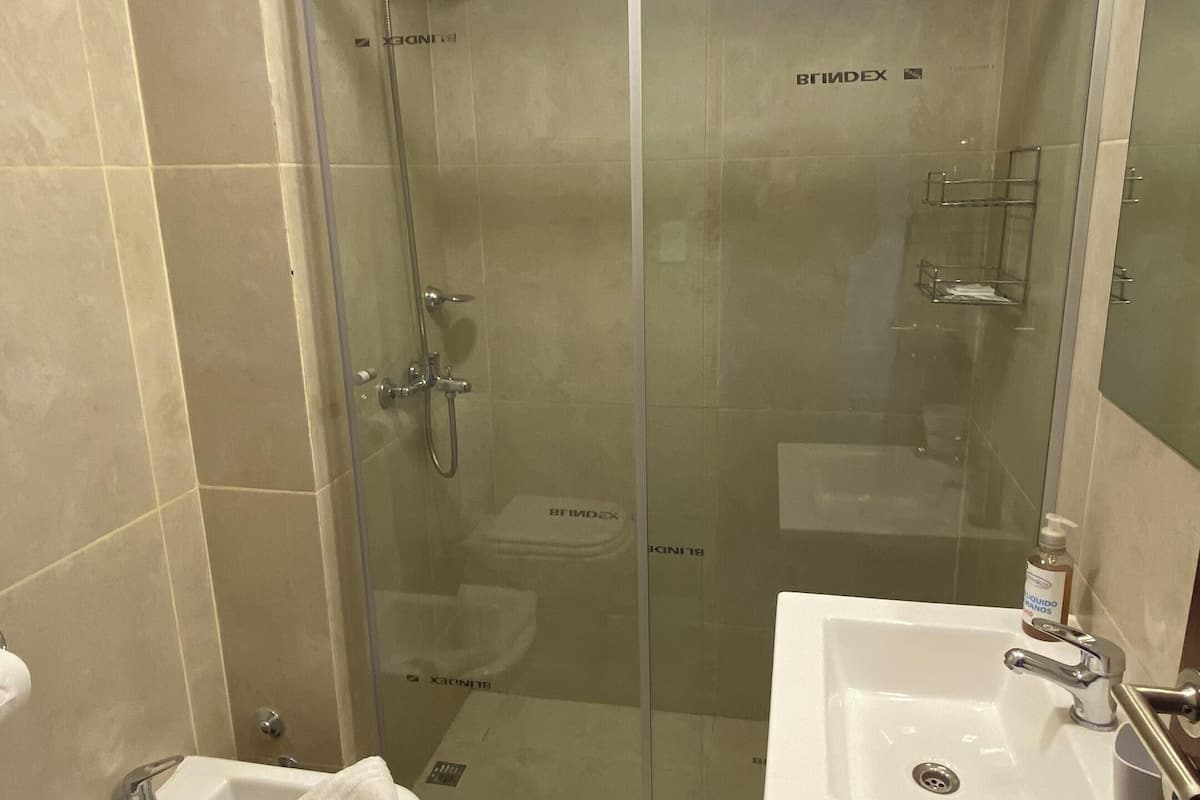 standard studio, 1 queen bed, annex building | bathroom | rainfall showerhead, free toiletries, hair dryer, bidet