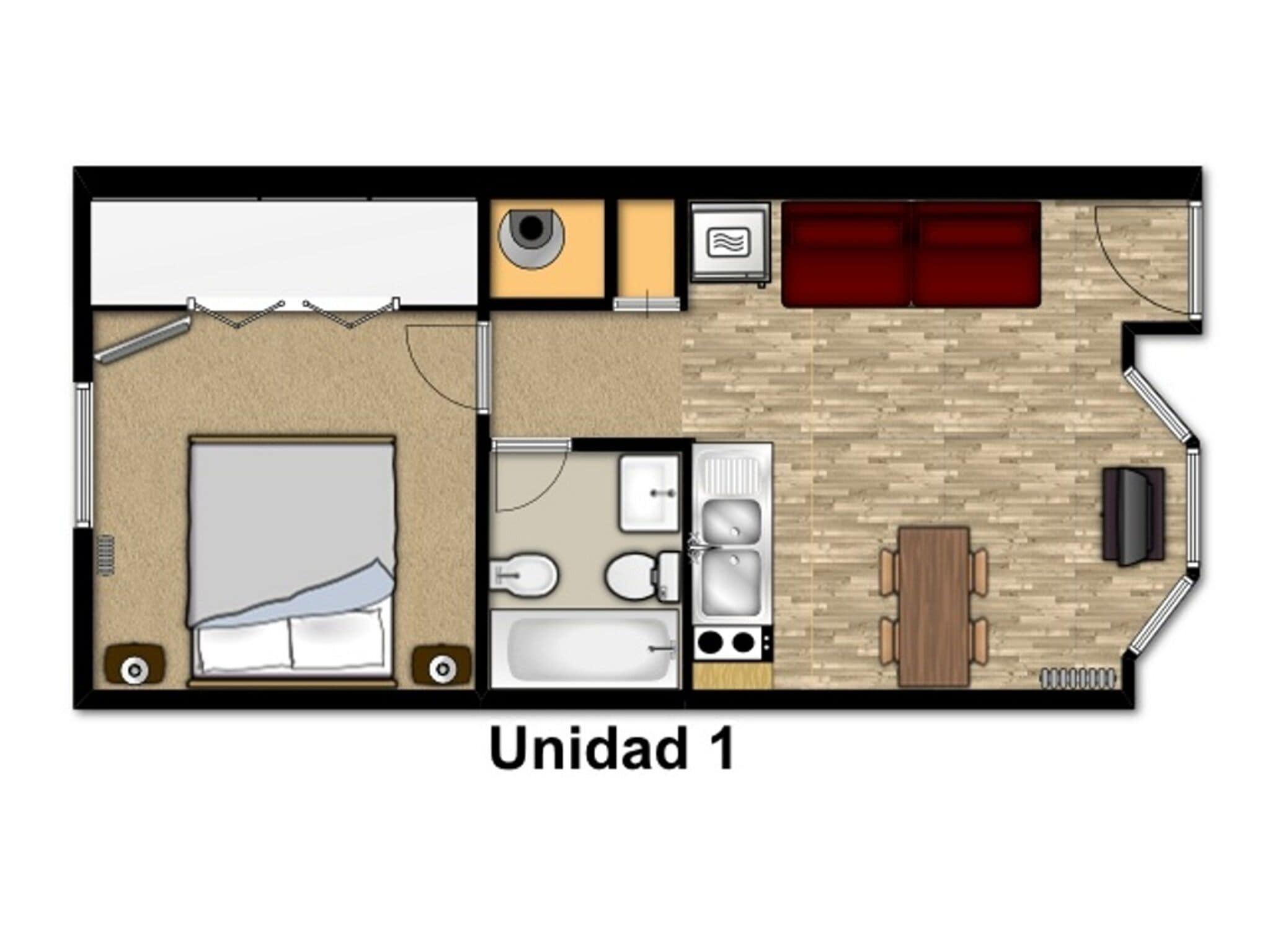 classic apartment, 1 bedroom, no housekeeping, annex building | floor plan