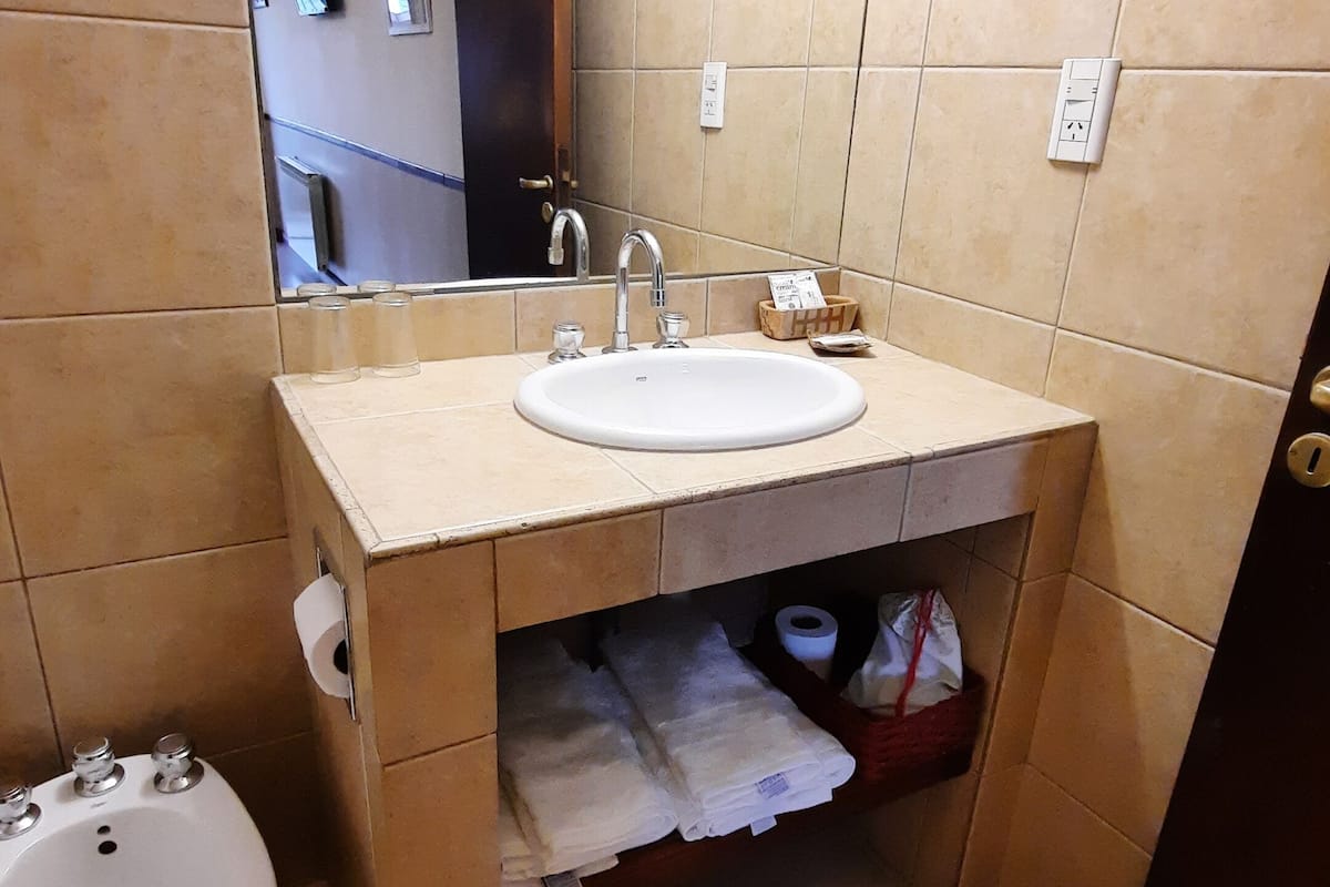 standard double room | bathroom | rainfall showerhead, free toiletries, hair dryer, bidet