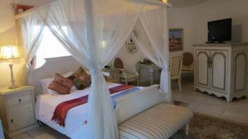 Quarto casal, vista para o jardim