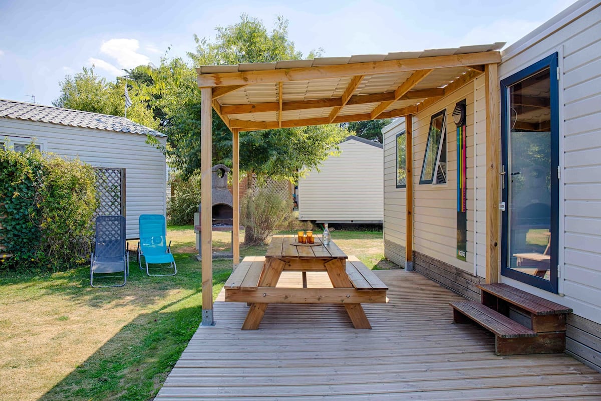 Comfort stacaravan (6 persons) | Terras