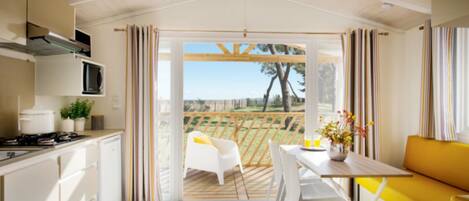 Mobile Home, 2 Bedrooms | Living area | Flat-screen TV, table tennis