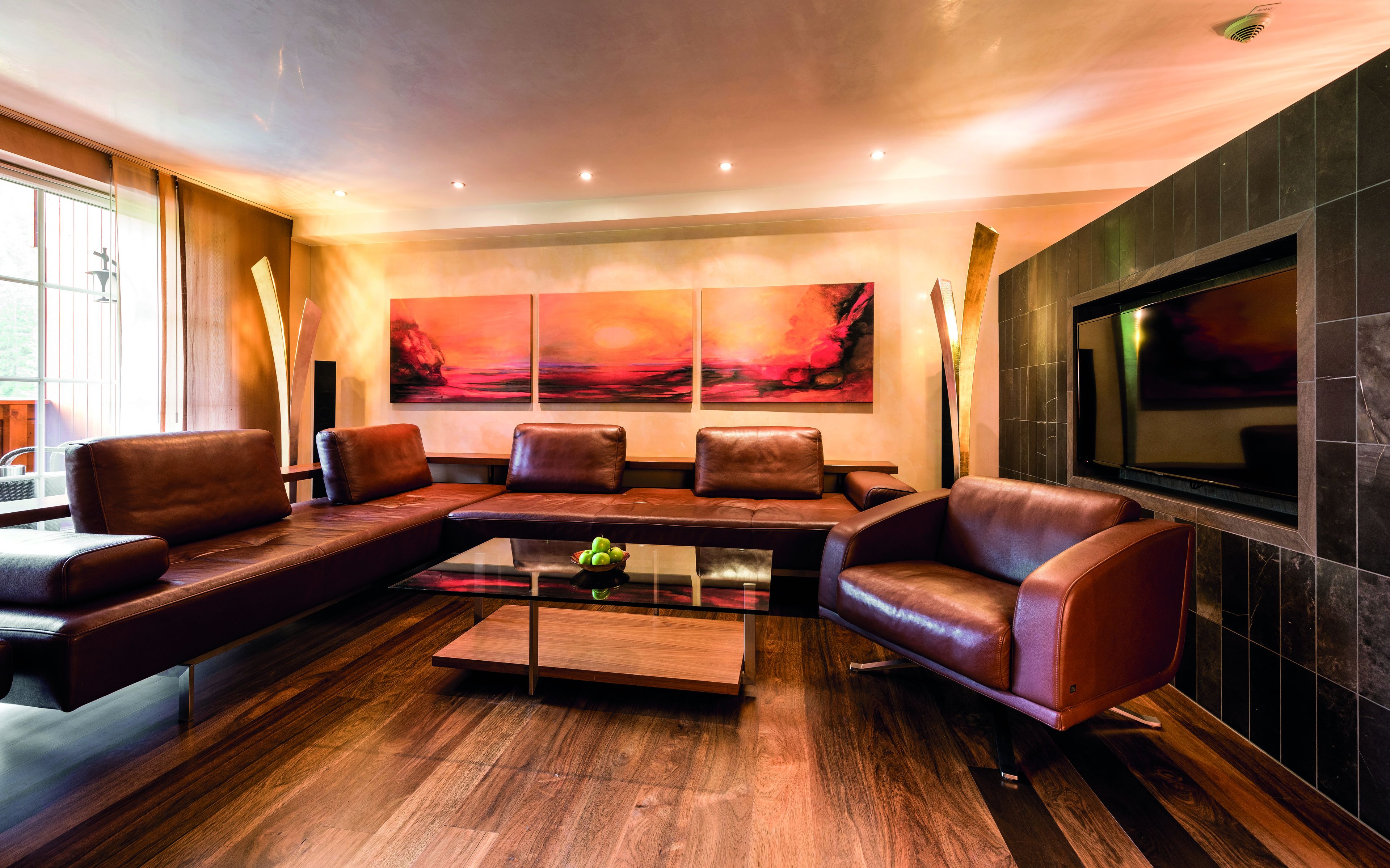 Grand Suite, 1 Bedroom, Hot Tub, Poolside | Living area | 55-inch TV with cable channels