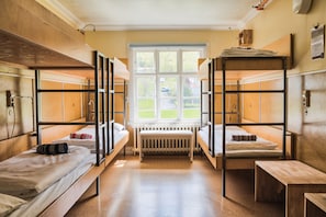 Blackout curtains, free WiFi, bed sheets