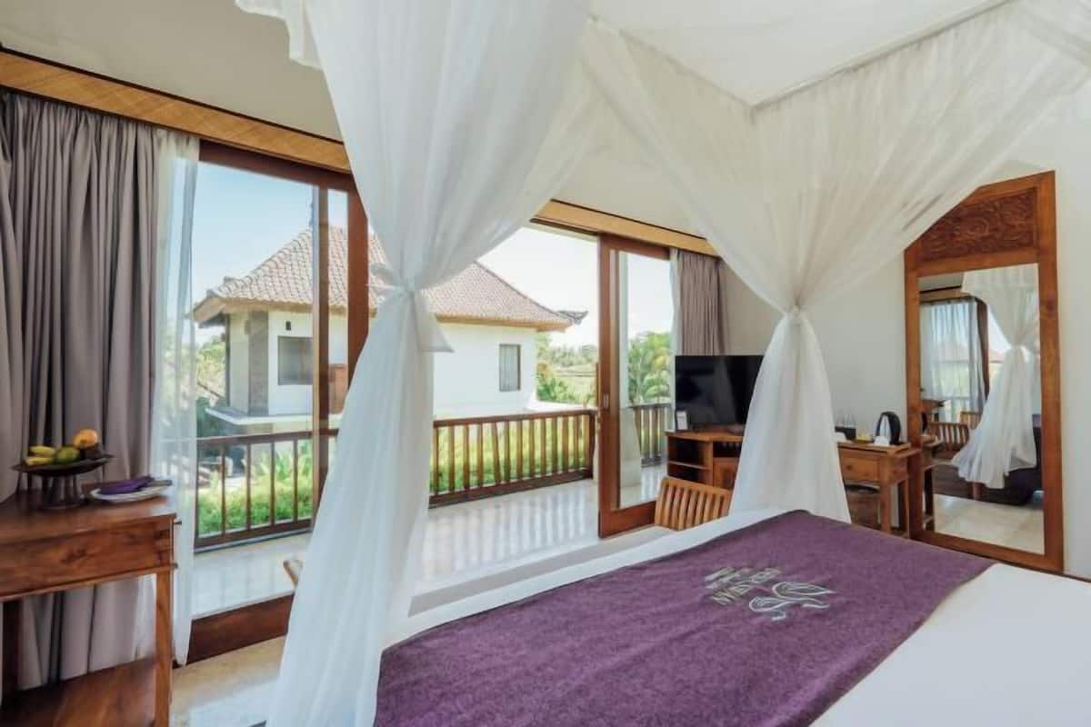 1 slaapkamer, luxe beddengoed, een kluis op de kamer, een bureau