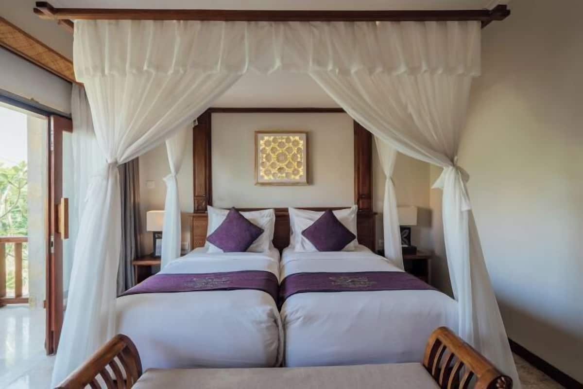 1 slaapkamer, luxe beddengoed, een kluis op de kamer, een bureau