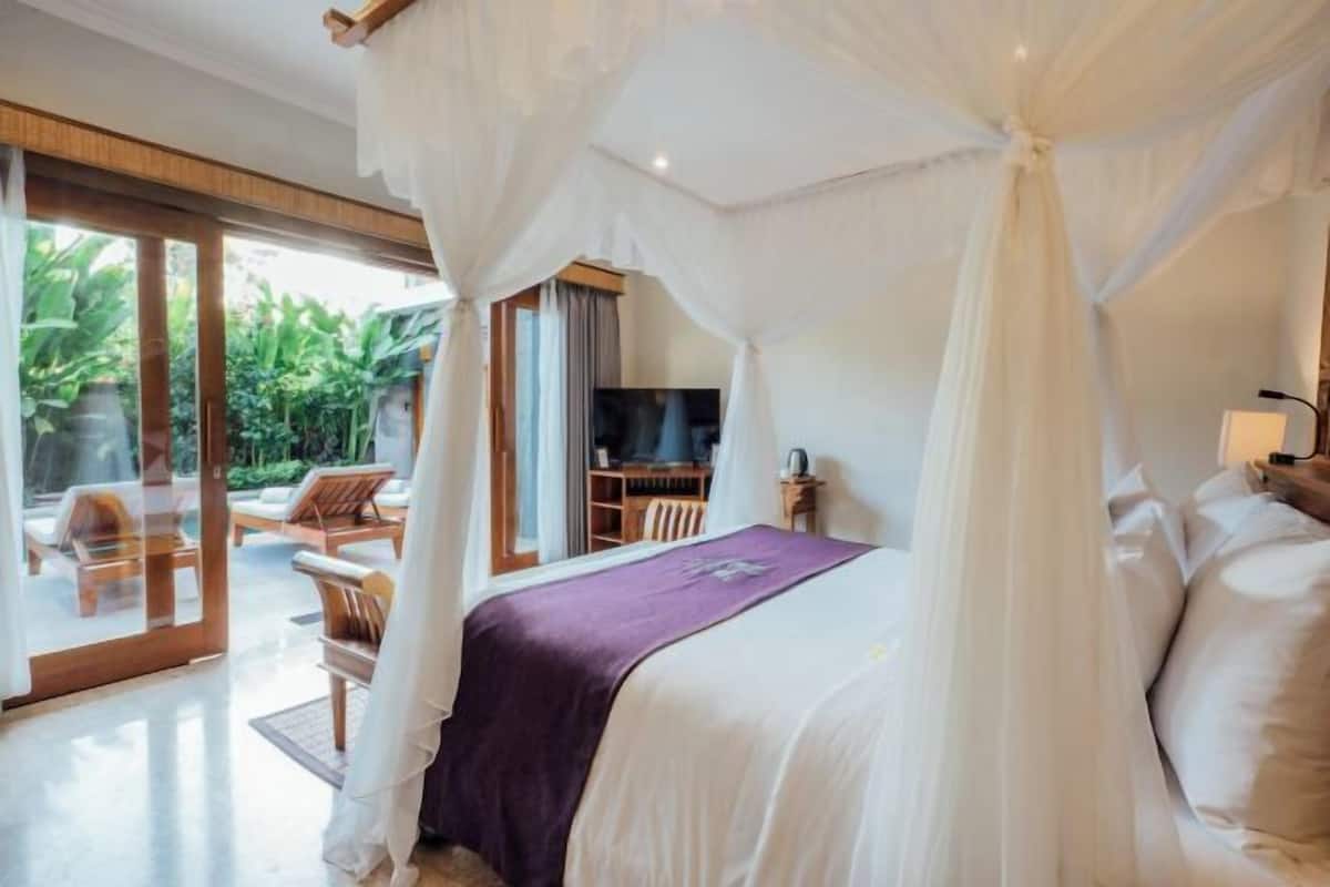 1 habitación y ropa de cama de alta calidad
