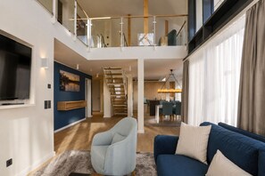 Deluxe appartement, uitzicht op resort | Luxe beddengoed, verduisterende gordijnen, geluiddichte muren