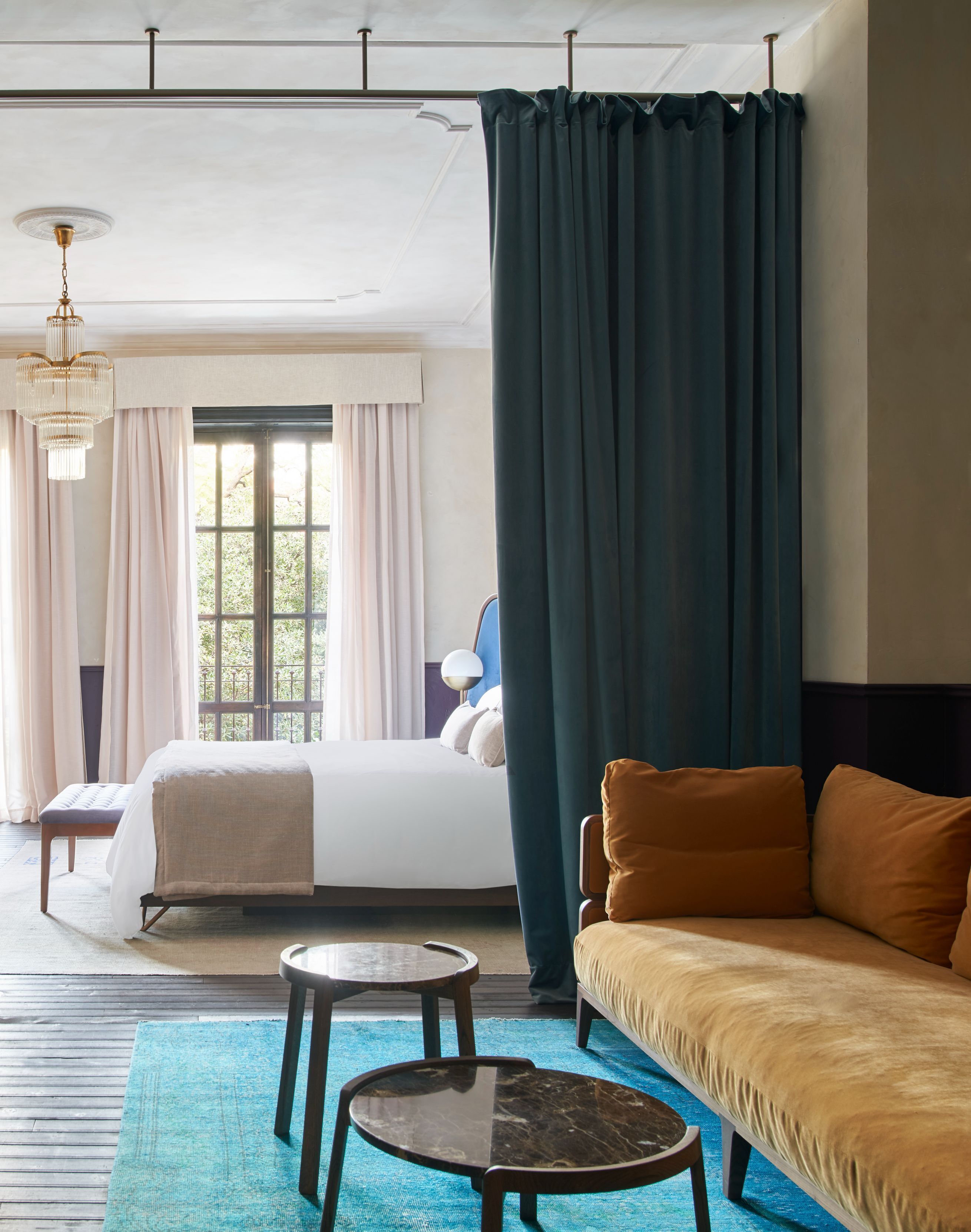 grand suite | living area | 43-inch smart tv with satellite channels, tv, tablet