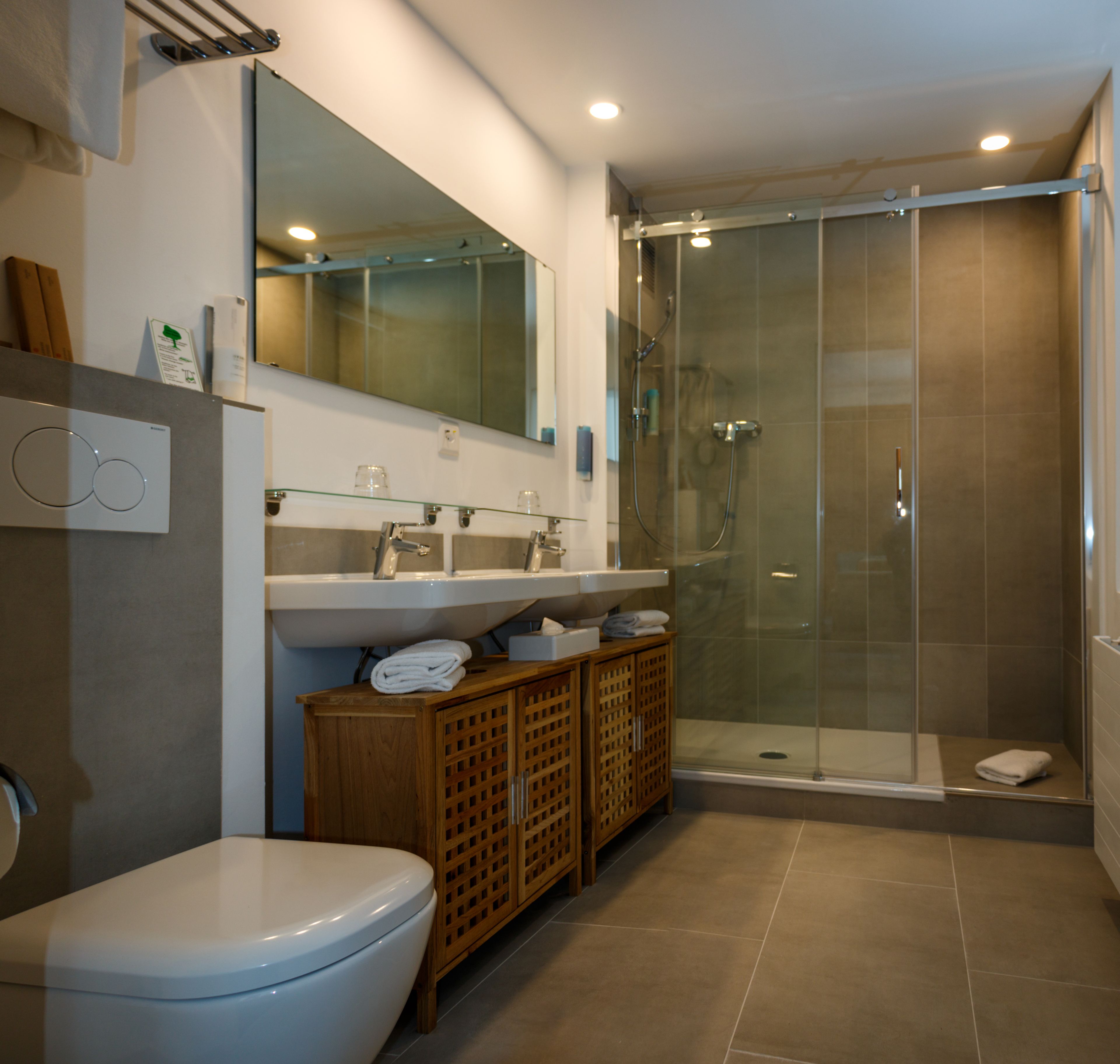 Deluxe Double Room, Mountain View | Bathroom | Shower, free toiletries, hair dryer, bathrobes