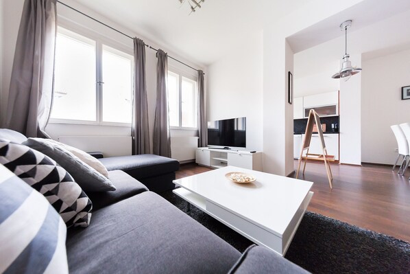 Lägenhet Superior - 2 sovrum - terrass | Individuell inredning, unika möbler, skrivbord och arbetsyta för laptop