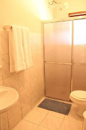 Regadera, amenidades de baño gratuitas, toallas