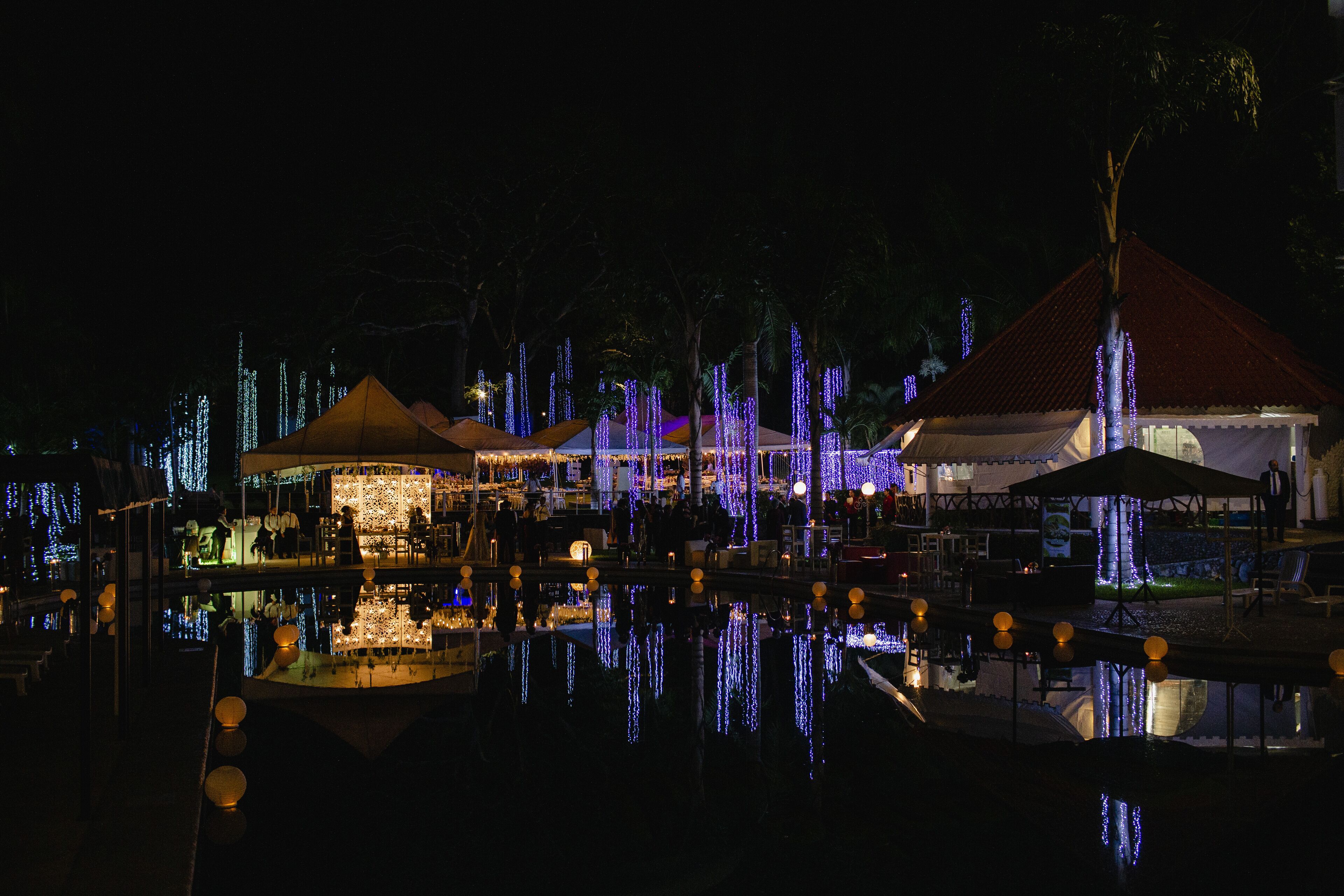 outdoor banquet area