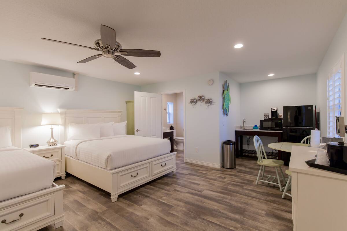 Family Double Queen Room | Premium bedding, in-room safe, laptop workspace, WiFi (free)
