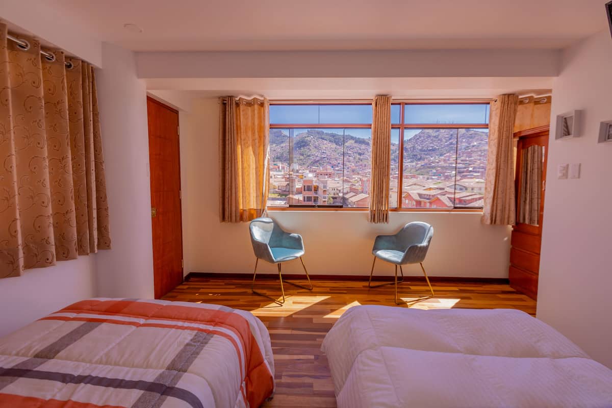 down duvets, individually decorated, individually furnished, desk